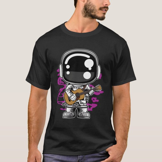 Space Music Moonwalker Gitarre T-Shirt (Vorderseite)