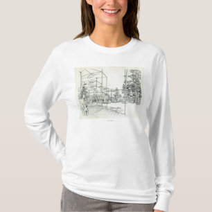 Space Needle Luftbild Konzeptzeichnung 3 T-Shirt