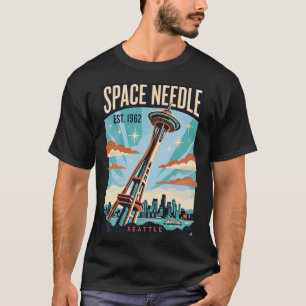 Space Needle Seattle Vintage Reiseposter Retro 7 T-Shirt