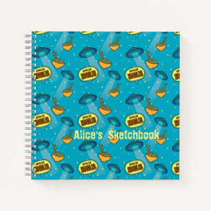 Space Noodles Night Sky Custom Notizbuch