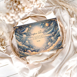 Space Ocean Whales Baby Shower Diapper Raffle Begleitkarte