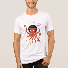 Space Octopus Koch - Kosmische Küche T-Shirt Tri-Blend Shirt