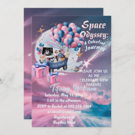 SPACE ODYSSEY:Celestie Reise /BABY SHOWER Einladung