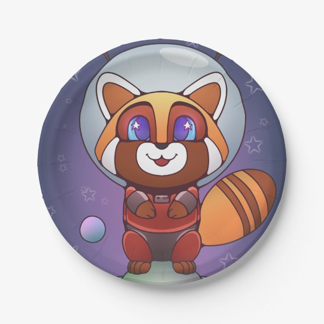 Space Panda Chippy! Pappteller (Vorderseite)