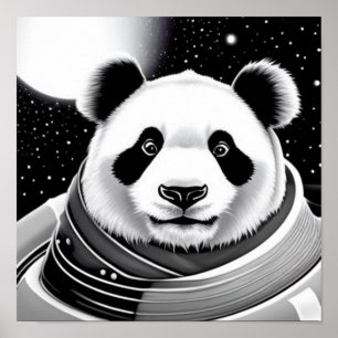Space Panda Poster