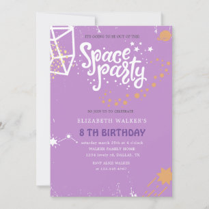 Space Party   Einladung zum Geburtstag