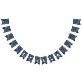 Space Party Galaxy Personalisiert Blue Wimpelkette