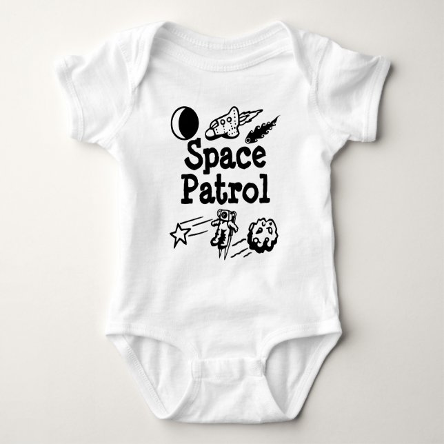 Space Patrol Baby Strampler (Vorderseite)