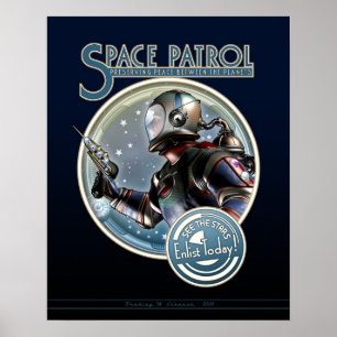Space Patrol Plakat (40,6x50,8 cm)