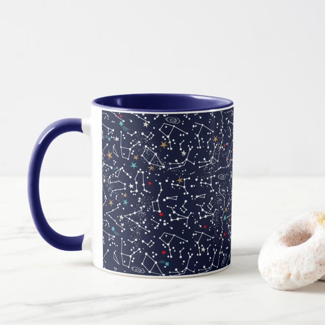 Space Pattern  Tasse (Mit Donut)