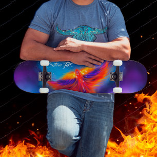 Space Phoenix Aufstieg des Lila Nebels Skateboard