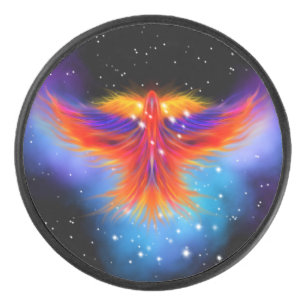 Space Phoenix Nebula Eishockey Puck