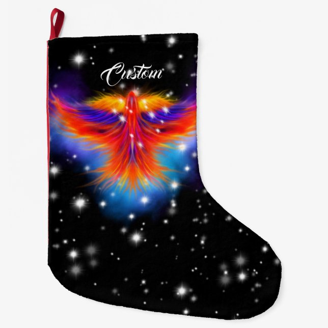 Space Phoenix Nebula Großer Weihnachtsstrumpf (Vorderseite)