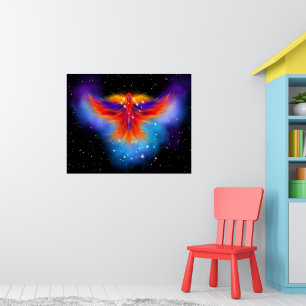 Space Phoenix Nebula Poster