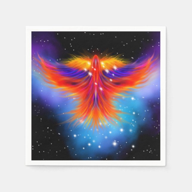 Space Phoenix Nebula Serviette (Vorderseite)