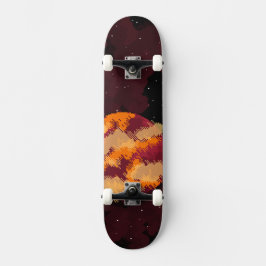 Space Pixel Art. Skateboard