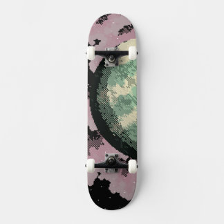 Space Pixel Art. Skateboard