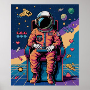 Space & Pixels für immer Poster