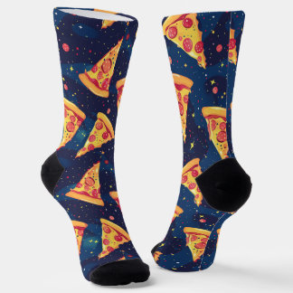 Space Pizza Party - Galactic Pepperoni Slice Socken