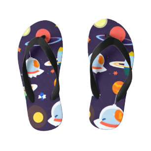 Space Planet Star Galaxy Kinderbadesandalen