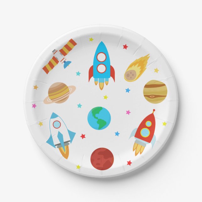 Space Planets Stars Galaxy Pappteller (Vorderseite)