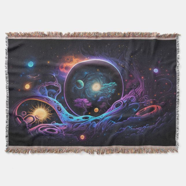 Space Psychedelic Hintergrund Decke (Vorderseite)