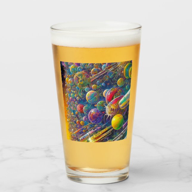 Space Race Glas tumbler (Vorne (Gefüllt))