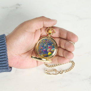 Space Race Gold eWatch Taschenuhr mit Zahlen Armbanduhr