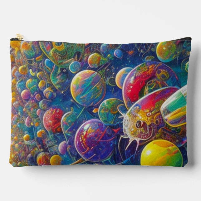 Space Race große Zubehörtasche pouch (Vorderseite)