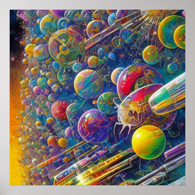 Space Race Mattposter Poster (Vorne)
