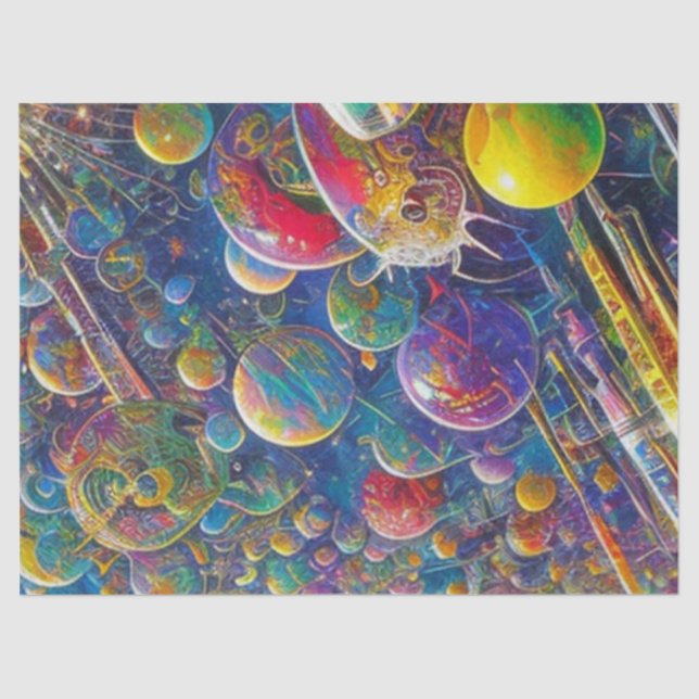 Space Race-Papier Seidenpapier (Vorderseite)