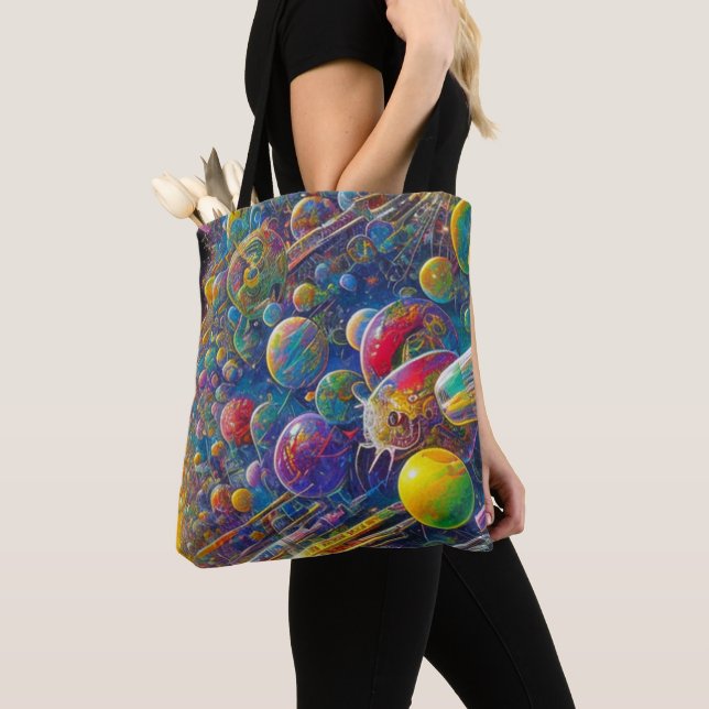 Space Race shoulder tote bag (Von Nahem)