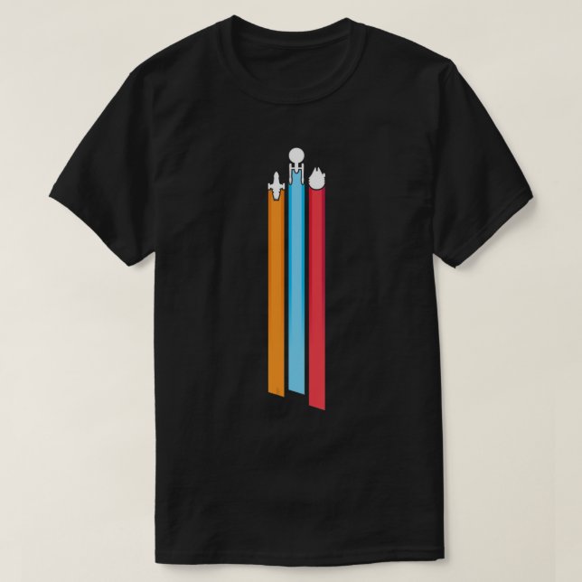 Space Racing Stripes Männer T - Shirt lustiger T - (Design vorne)