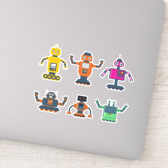 Space Robots Vinyl Stickers Aufkleber (Detail)