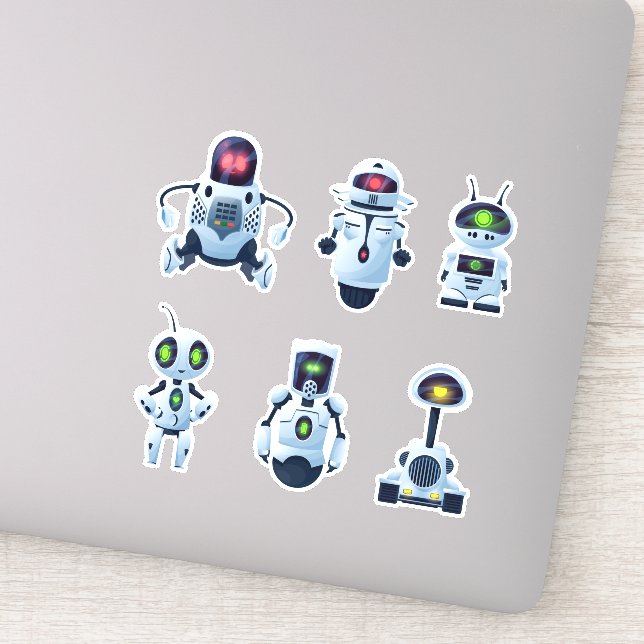 Space Robots Vinyl Stickers Aufkleber (Detail)