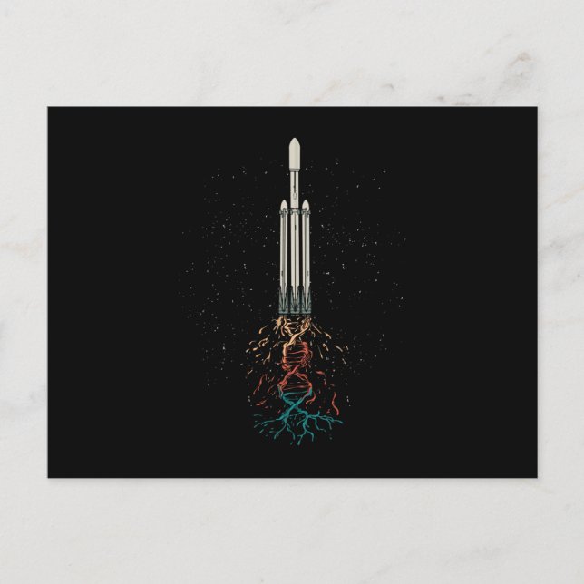 Space Rocket DNA Postkarte (Vorderseite)
