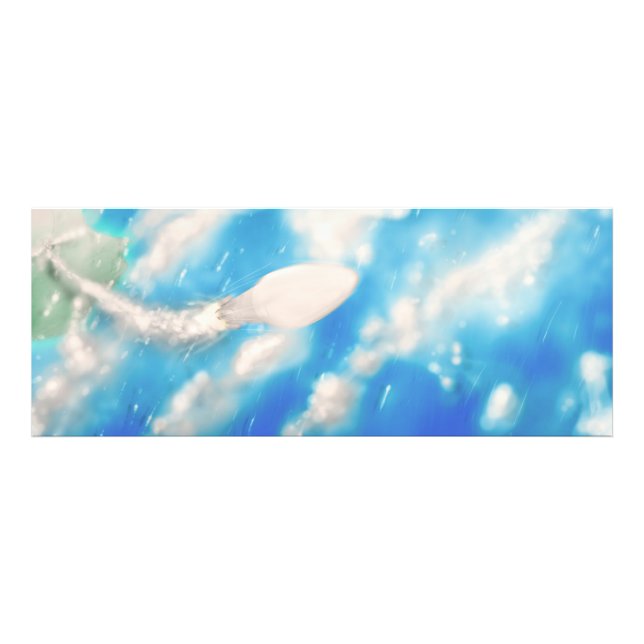 Space Rocket Hub aus dem Start. Fotodruck (Vorne)