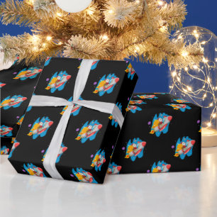 Space Santa Wrapping Paper Geschenkpapier
