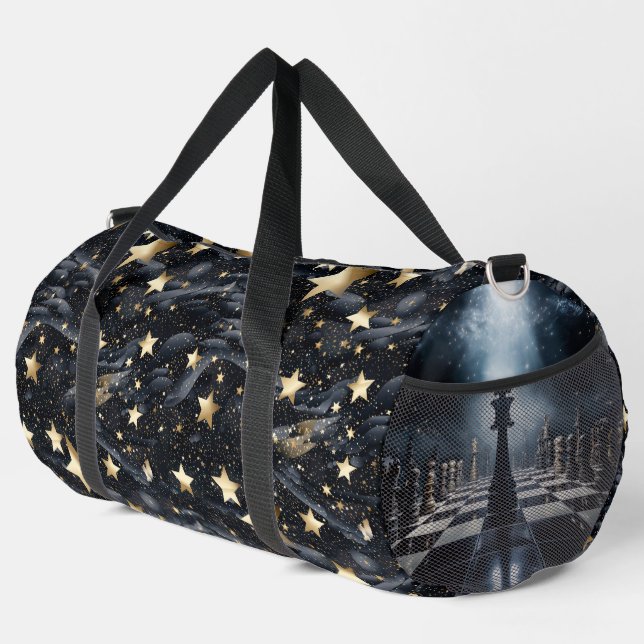 Space Schach Master Großer Duffel Bag Duffle Bag (Rechte Ecke)