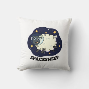 Space Sheep Funny Astronaut Puff Kissen