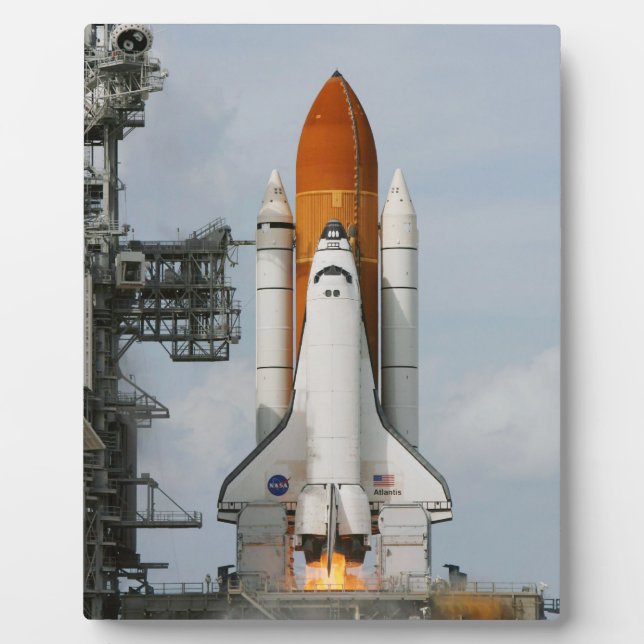 Space Shuttle Atlantis 8x10 Foto Plaque Fotoplatte (Vorderseite)