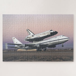 Space Shuttle Atlantis Atop Nasas 747 Puzzle