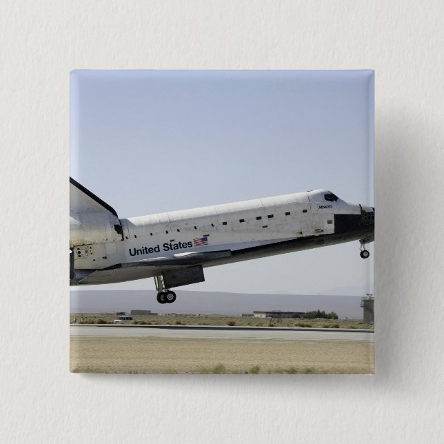 Space Shuttle Atlantis bereitet sich auf die Landu Button (Vorderseite)