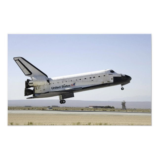 Space Shuttle Atlantis bereitet sich auf die Landu Fotodruck (Vorne)