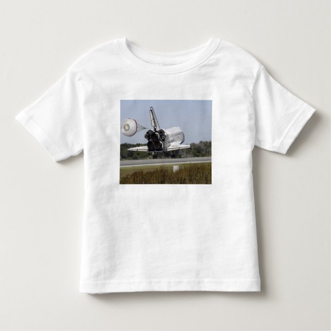 Space Shuttle Atlantis entfaltet seinen Drag-Rute  Kleinkind T-shirt (Vorderseite)