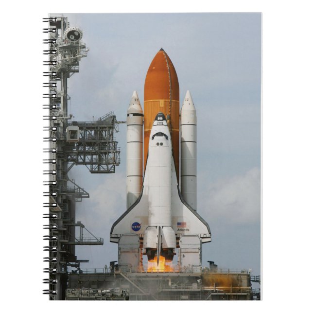 Space Shuttle Atlantis Foto Notebook Notizblock (Vorderseite)