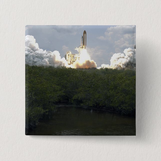 Space Shuttle Atlantis hebt 13 Button (Vorderseite)