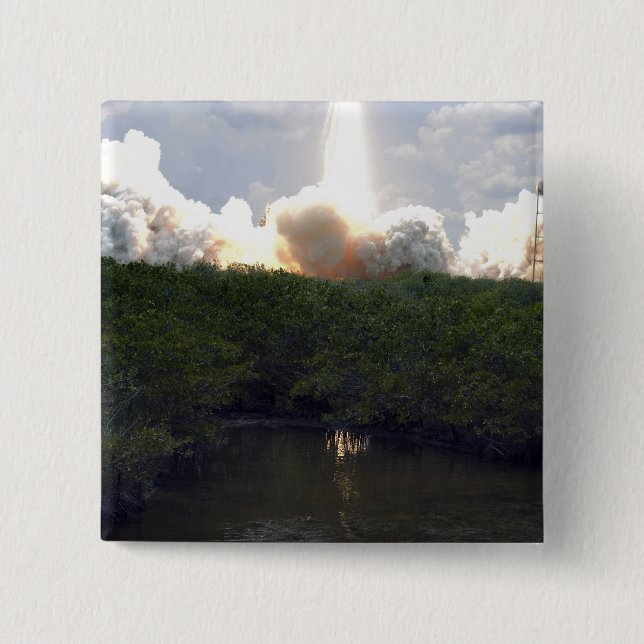 Space Shuttle Atlantis hebt 14 Button (Vorderseite)