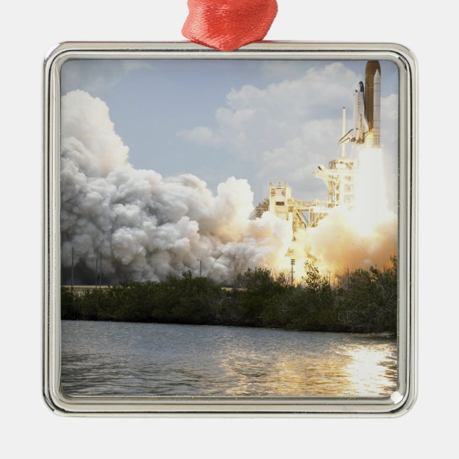 Space Shuttle Atlantis hebt 22 Ornament Aus Metall (Vorne)