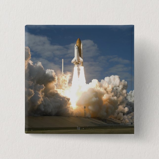 Space Shuttle Atlantis hebt 24 Button (Vorderseite)